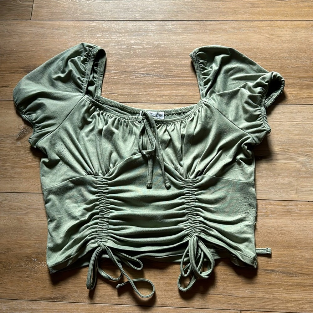 Mint green top